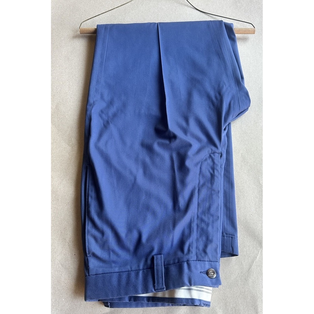 Haggar Straight Fit Performance Slacks Dress‎ Pants Navy Blue Mens 34 X 32